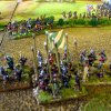 Musketiere haben Hecke zurückerobert und Gegner vertrieben